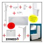 Pack installation complet Sanitaire - Design - Evier + WC + Baignoire + Douche